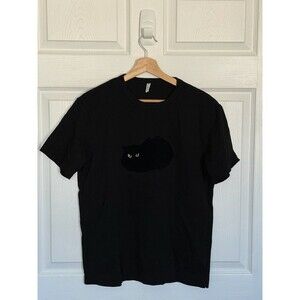 Cute Black Cat Tshirt Size Small